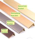 OEM Golden Brass L Profile , Anti Rust Extruded Brass Profiles