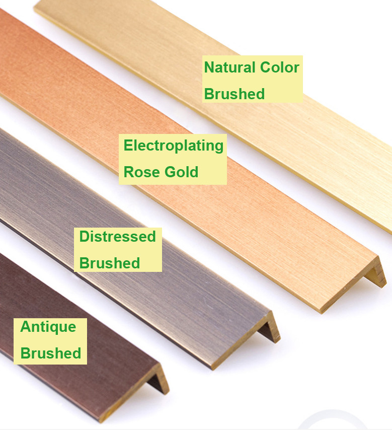 Chrome Plating Surface Brass L Profile