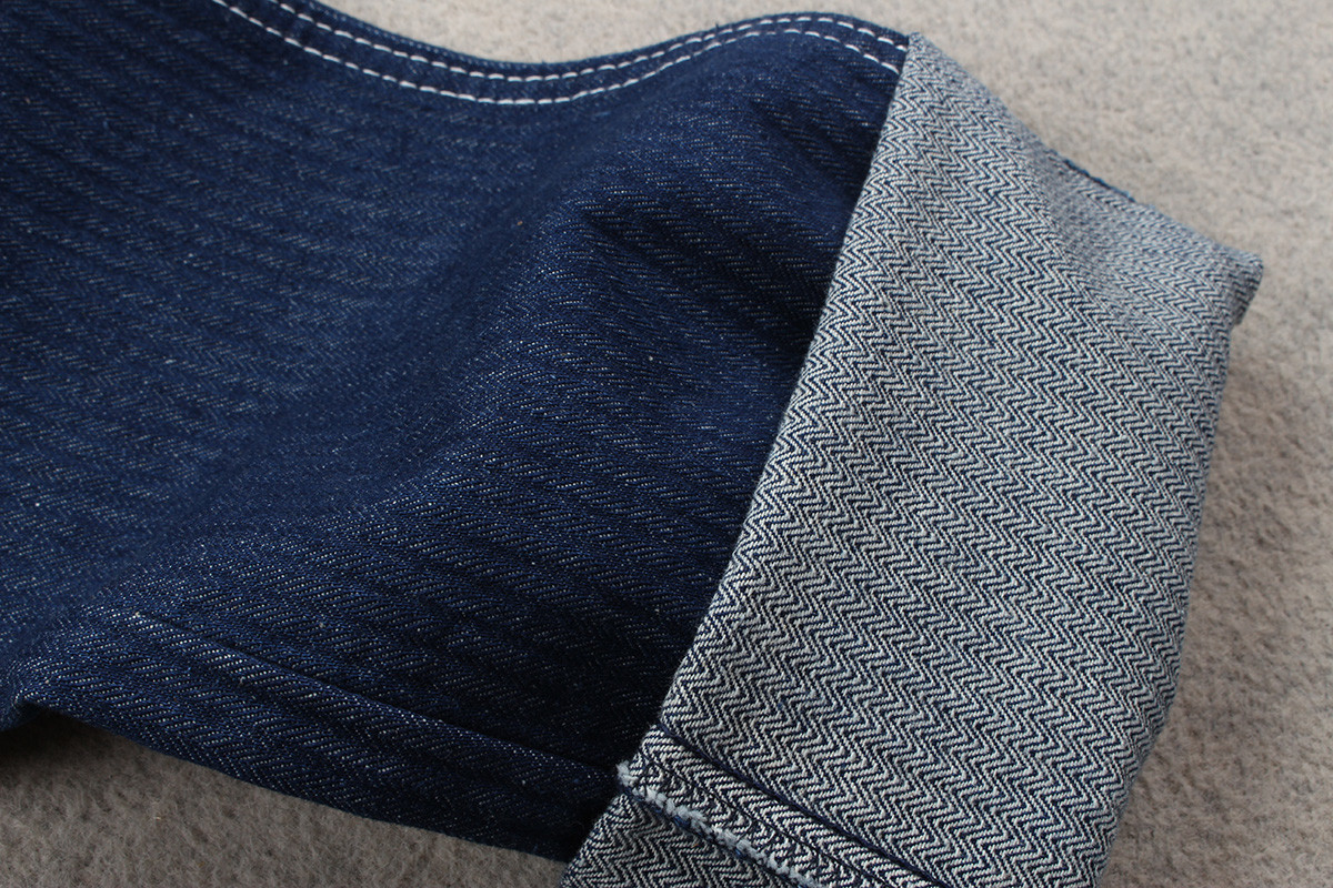10.7 Ounce Twill Herringbone Denim Fabric with OA yarn