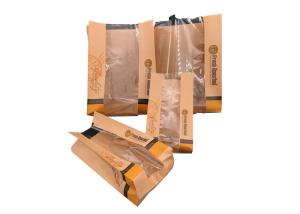 Quality Recycled Greaseproof Food Grade Kraft Paper Bags Press Varnishing ODM Service wholesale