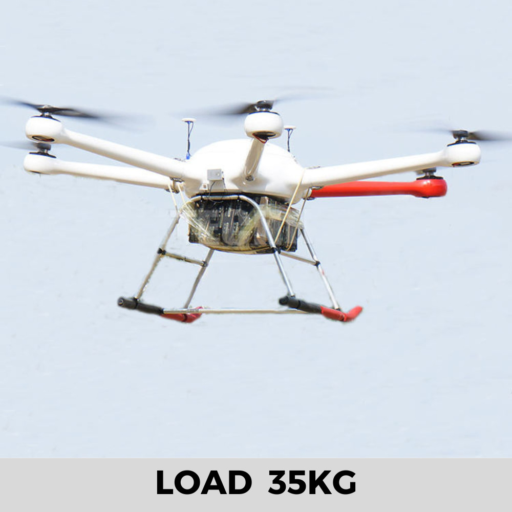 Fire Rescue Drone UAV Security Payload 35KG 6 Rotor Industrial Grade HX160MP