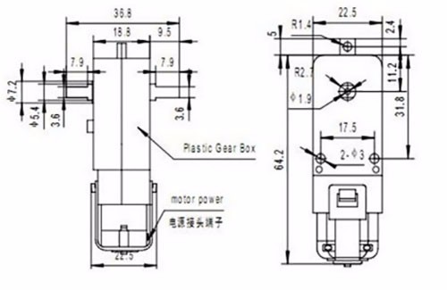 130 DC Motor with Line for Smart Car Chassis Motor Robot Car Wheels
