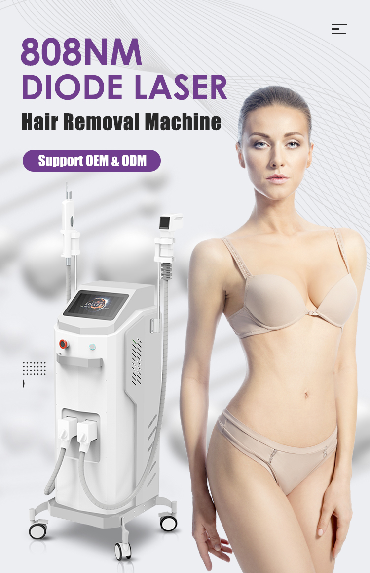 Professional Laser Hair Removal Machine 755 808 1064Nm Beauty Laser Hair Removal Instrument