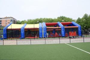 Quality 0.4mm PVC tarpaulin detachable Inflatable Paintball Bunker Arena wholesale