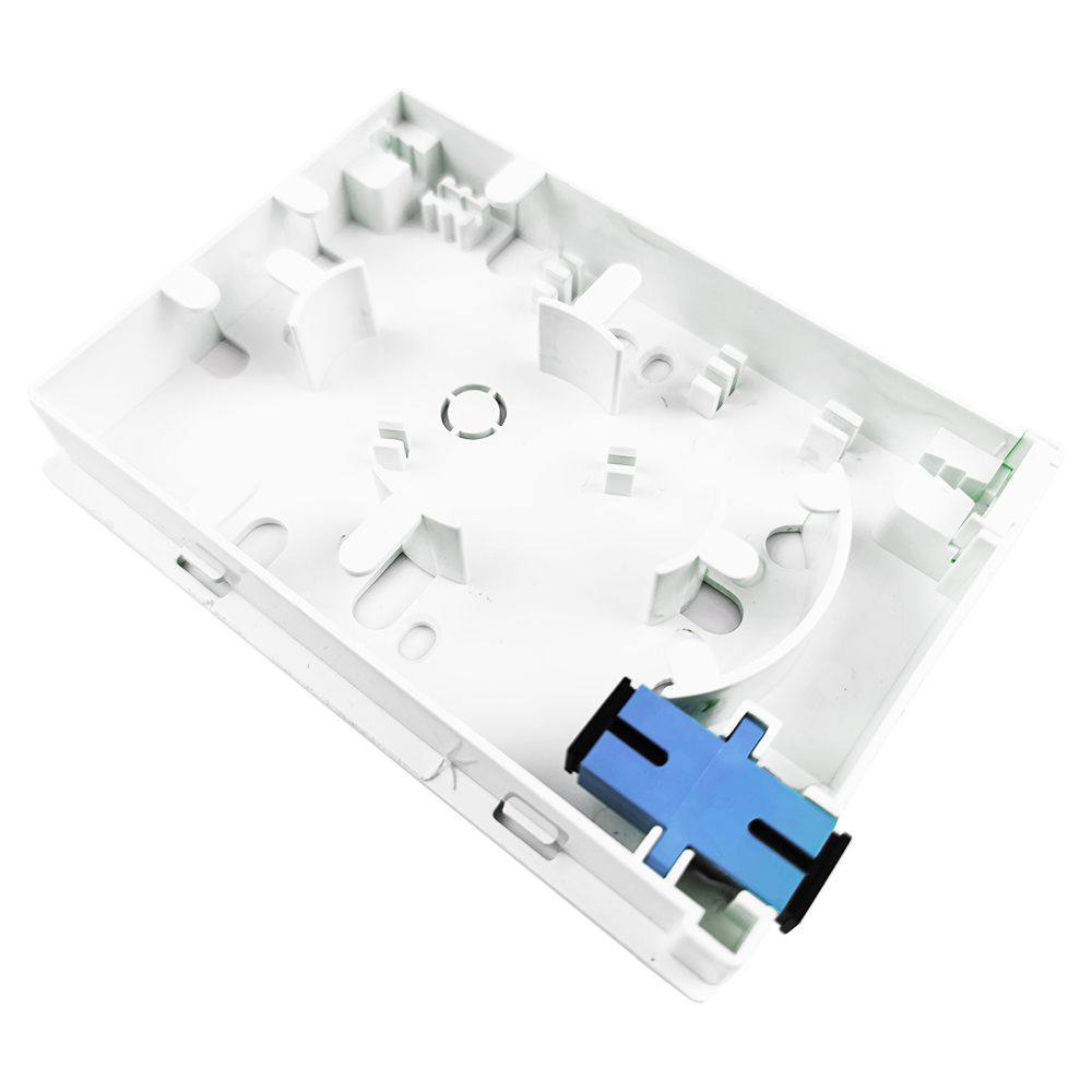 5 2 Cores SC UPC Plastic Fiber Optic Faceplate Socket Panel for Indoor FTTH Network