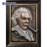 Interior Einstein Decorative Metal Wall Sculpture Bronze