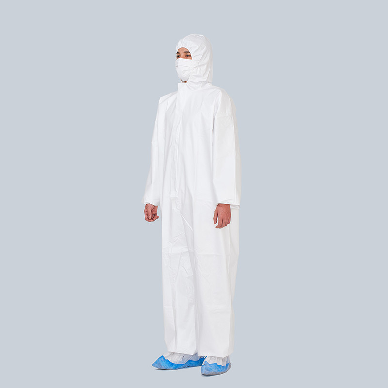 Breathable Medical Protective Clothing 60g Microporous Suit Chemical Resistant