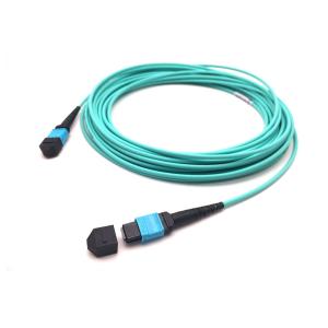 Quality 12F 24F MPO Fiber Optic Cable Assemblies OM5 50/125 Type B wholesale