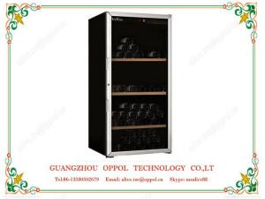 Quality OP-400 Black Color Wine Cooler Single Temperature Refrigerator Wine Freezer wholesale