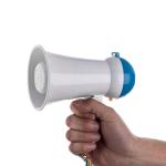 Waterproof Handheld Plastic Handy Toy Mini Megaphone With Music