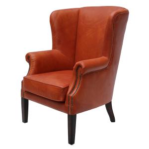 Quality High Back Genuine Cow Antique Leather Armchairs Defaico Furniture wholesale