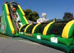 Commercial Giant Inflatable Dry And Wet Slide For Adult / Dual Lane Inflatable