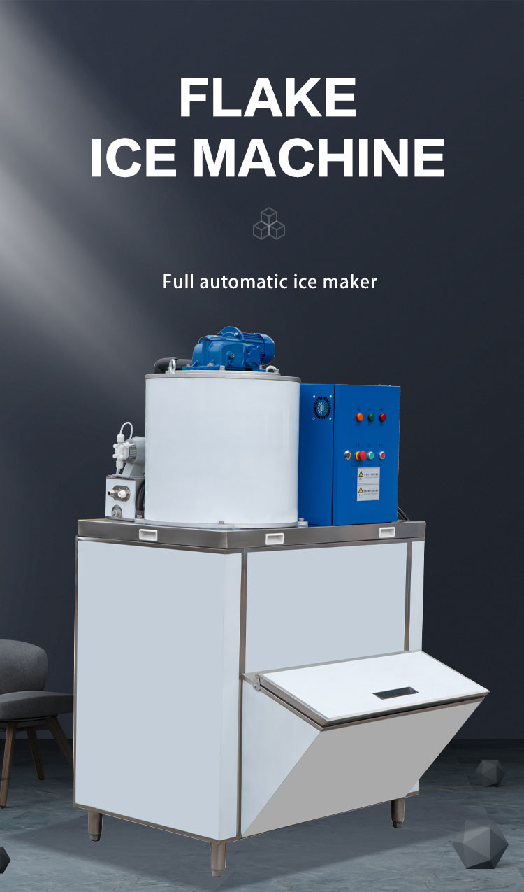 300kg 500kg Flake Ice Machine Maker R404a Commercial Snow Cone Machine
