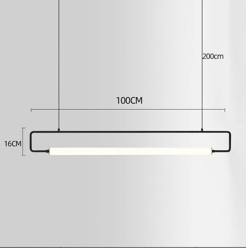 Modern Restaurant Chandelier Minimalist Bar Restaurant Indoor Rectangular Chandelier(WH-MI-406)