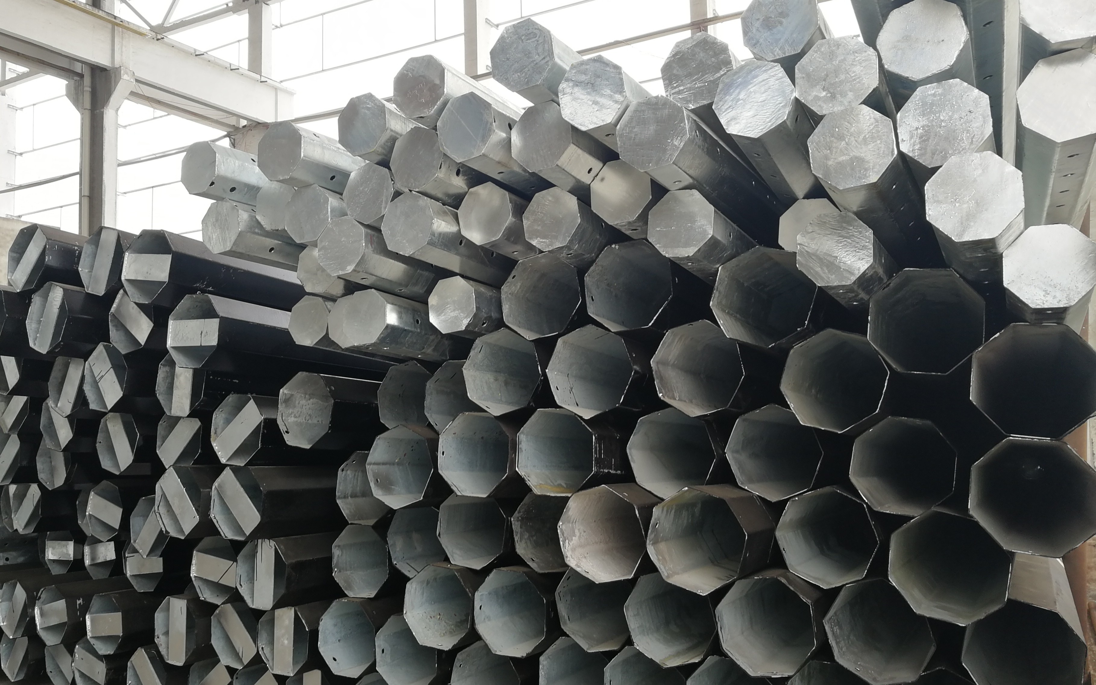 Dominican Galvanized Structural Steel 6kN 8kN 10kN Electric Utility Pole