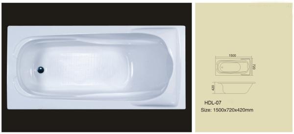 Acrylic bathtub, simple bathtub, common bathtub,sanitary ware, bathroom bath tub