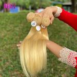 613 Straigth Blonde Raw Colored Hair Extension Human Hair Blond Hair Bundles