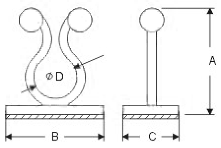 Adhesive Nylon cable clip Twist Lock