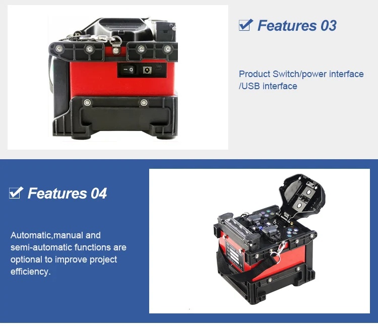 FTTX RJ45 SM/MM/DS/NZDS Handheld Arc Splicing Welding Machine with Touch Screen Display