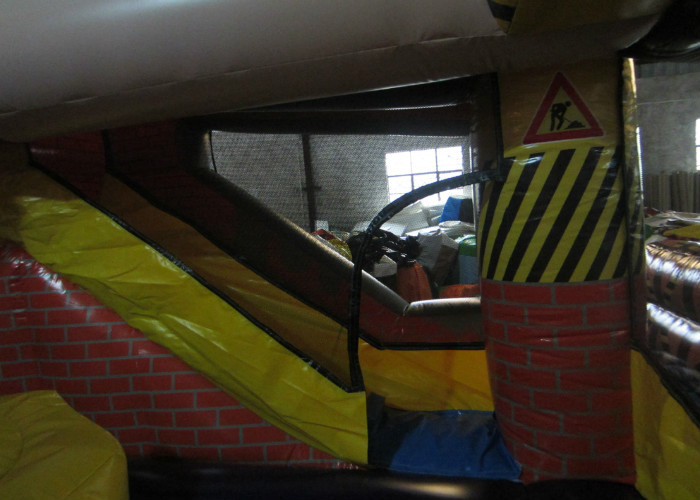 Inflatable Construction worker themed combo PVC material inflatable jumping house building combo for sale