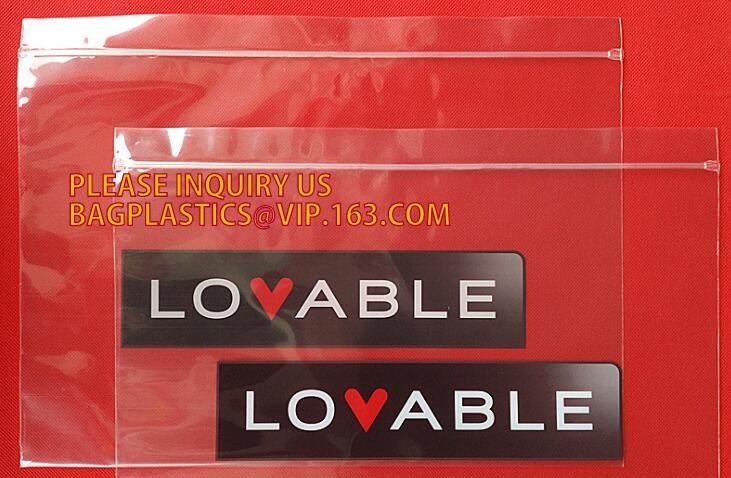 accessory white Pearl Film half Clear Plastic zip lock Bag with Hang Hole, Zip Lock Underwear Plastic Packaging Bag, pac
