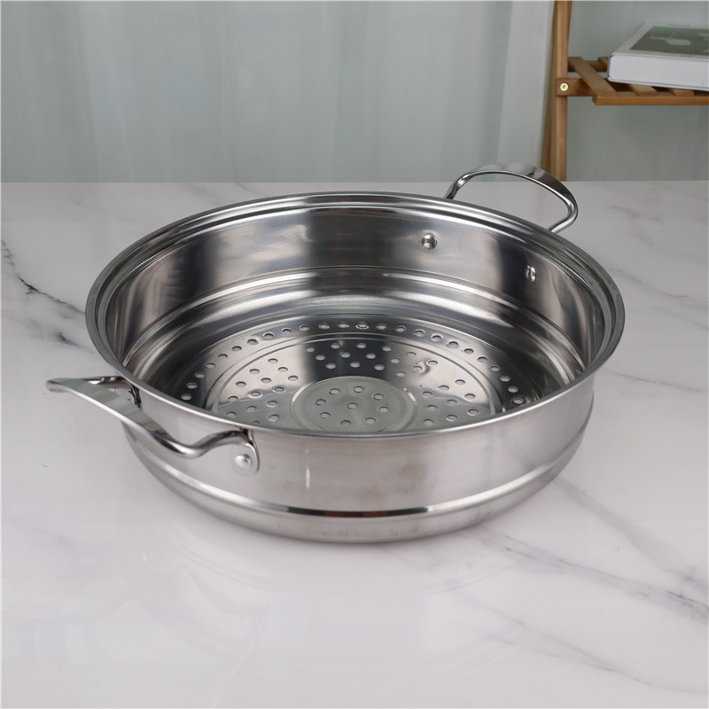 Fancy design 12pcs stainless steel cookware set with metal lid