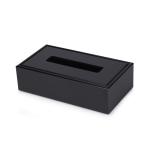 Free sample 240*125*65mm black oblong hotel tissue box cover
