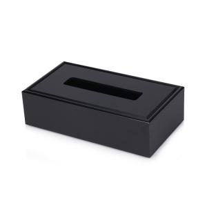Quality Free sample 240*125*65mm black oblong hotel tissue box cover wholesale
