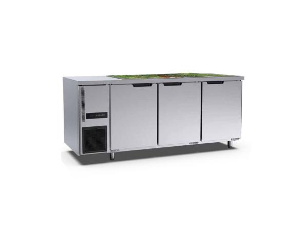 3 Door Commercial Upright Freezer 1800×700×800mm Stainless Steel For Bakery