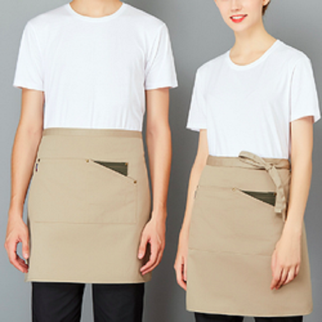 apparel factory OEM high quality uniform for restaurant hotel and hotel kitchen server protective waist apron