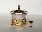 T3-Arabia Exquisite Gold-plated Louhua Eight flowers Sugar bowl