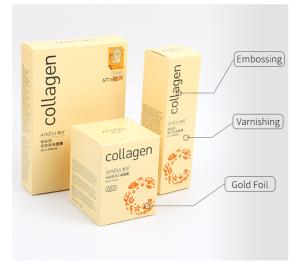 Quality Varnishing Gold Foil Paper CMYK Makeup Cosmetic Packaging Boxes wholesale