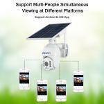 4MP WiFi Battery Security Camera 15600mAh Battery Powered PTZ Camera