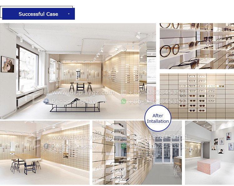 Unique 5mm Wood Sunglass Display Case Optical Shop Decoration EPE Foam Pakcaging