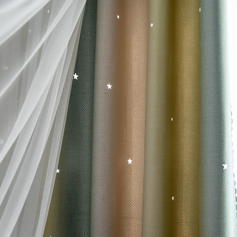 Thermal Insulation Polyester Curtain Fabric 90% Window Blackout Shade Fabric Cloth