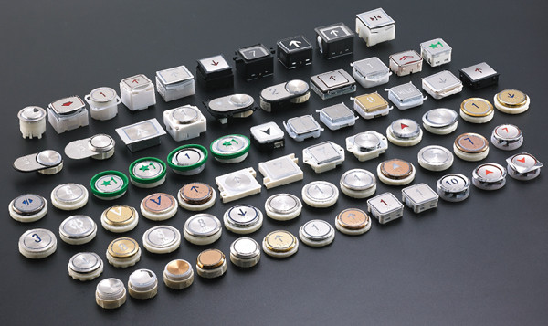 Stainless Steel Lift Push Button OEM Escalator Parts With R27mm Hole Size