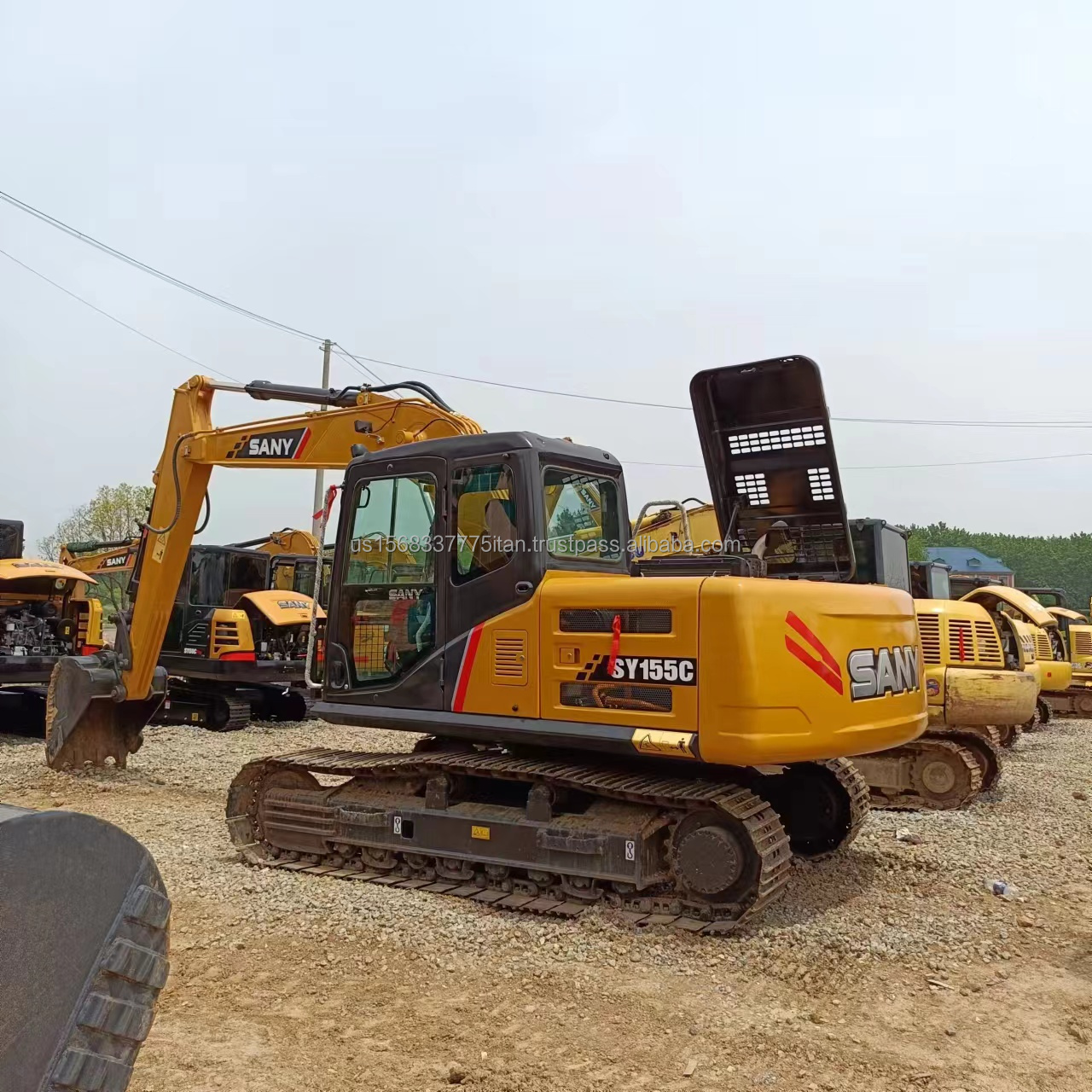 Sany SY135C Small Used Excavator 0.6M³ Bucket Capacity and 73kw Power for Construction