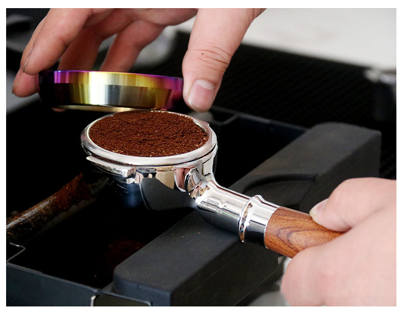 51/53/58mm Silver Dosing Ring Portable Eco-Friendly Funnel for Precision Coffee Dosing