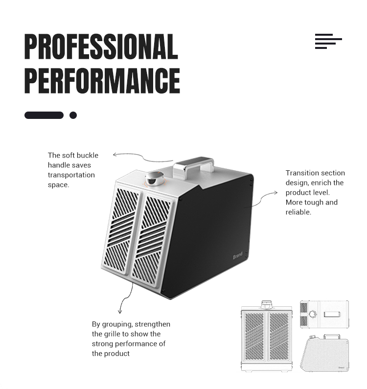 Industrial Ozone Generator Air Purifier UV Light 35000mg/H Ozone Deodorizer Machine