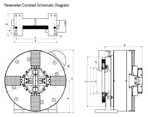 Pneumatic Rotary Chuck Full Stroke For Laser Pipe Cutter