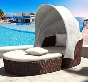 Quality CE BSCI Sun Beds Waterproof Fabric Sun Lounger Day Bed Outdoor Chair Garden wholesale