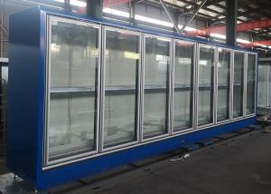 Quality 2200mm High R449a Remote Multideck Upright Glass Door Freezer Auto Defrost wholesale