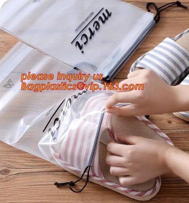 Biodegradable drawstring laundry poly bag with printing,Logo Printed Poly Drawstring Hotel/Travel Laundry Plastic bag