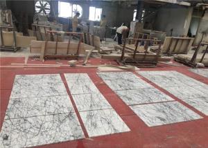 Quality Bespoke 60x60cm Size Natural Stone White Marble Floor Bevel Tiles wholesale
