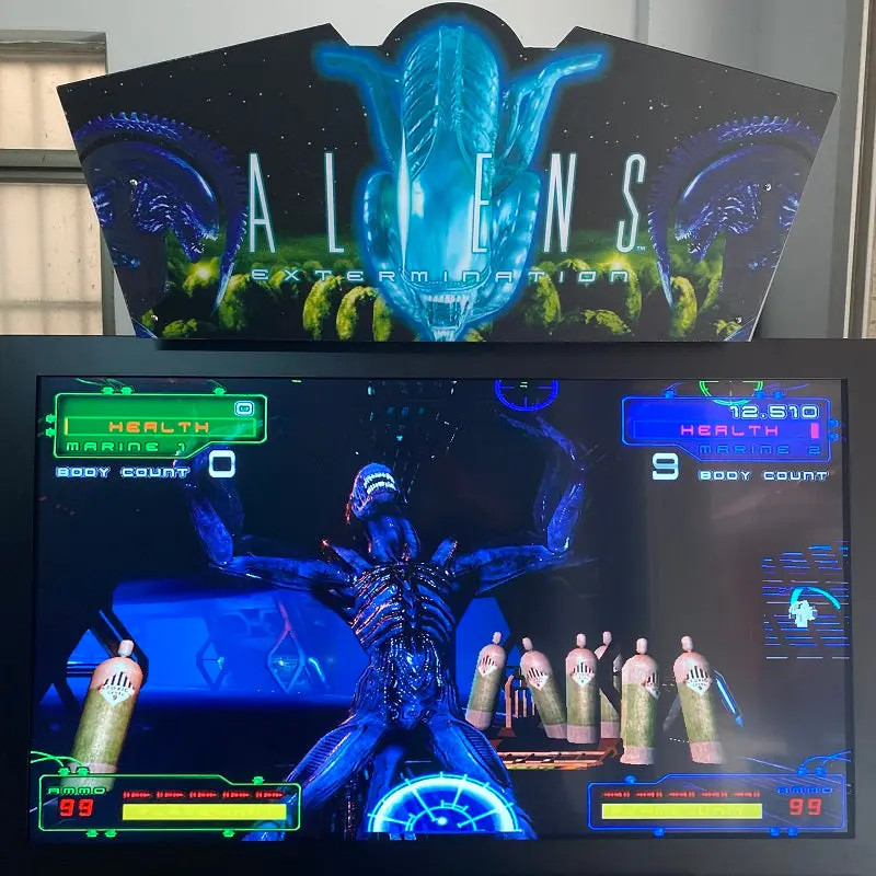 Aliens Extermination Arcade Shooting Game Machine With 55 Inch 2 Players Classic Video Game