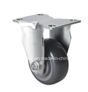 Quality Medium Duty 3&quot; 150kg Rigid PU Caster 5003-76 with 4mm Thickness and Ball Bearing wholesale