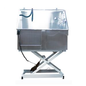 Quality Fully Welded Stainless Steel Dog Wash Tub With Remote / Pedal Control Electric Lift wholesale