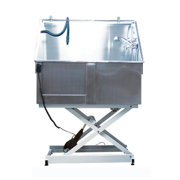 Fully Welded Stainless Steel Dog Wash Tub With Remote / Pedal Control Electric