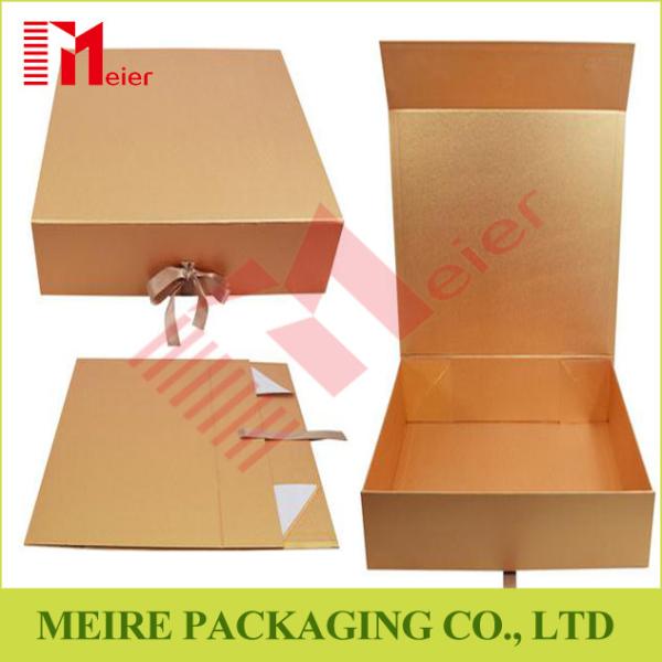 High quality Golden paper brand cosmetic paper box luxury packaging design with