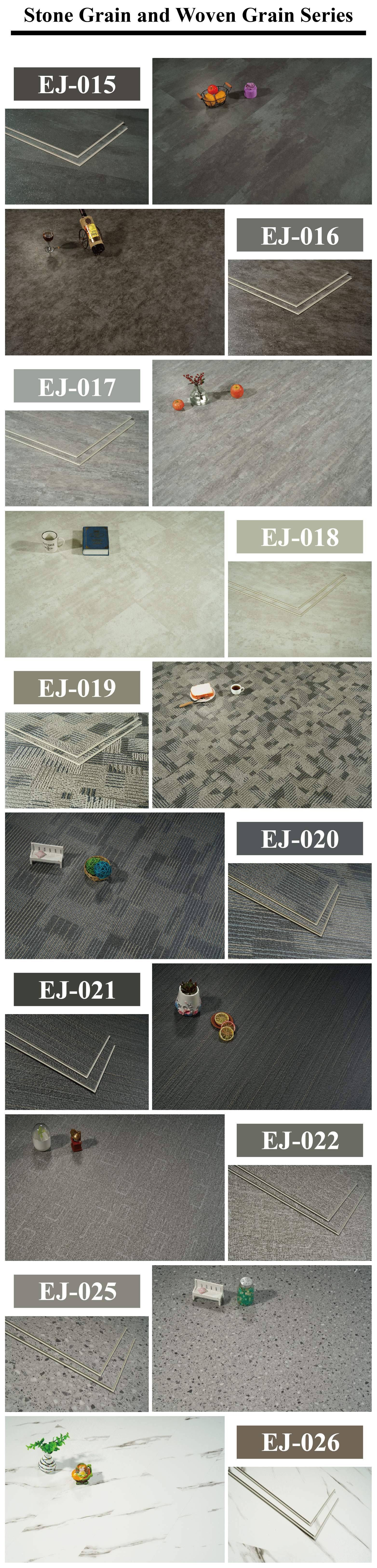 4.5mm Rigid SPC Flooring Interlocking Vinyl Flooring 5mm 8mm for Waterproof Piso SPC